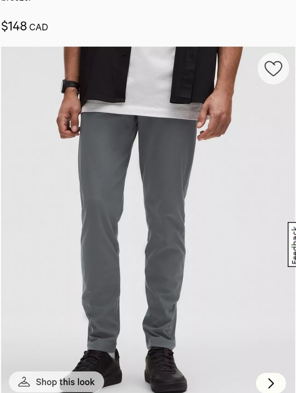 Lululemon ABC Slim-Fit 5 Pocket Pant 37L Warpstreme Size 31 in Oil gray